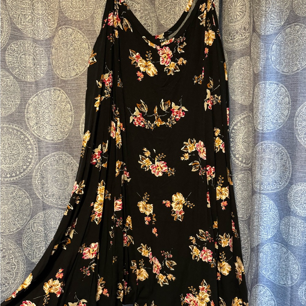 Floral Black Dress